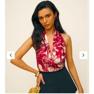 NWOT Reformation Emmy Silk Top - Las Dalias